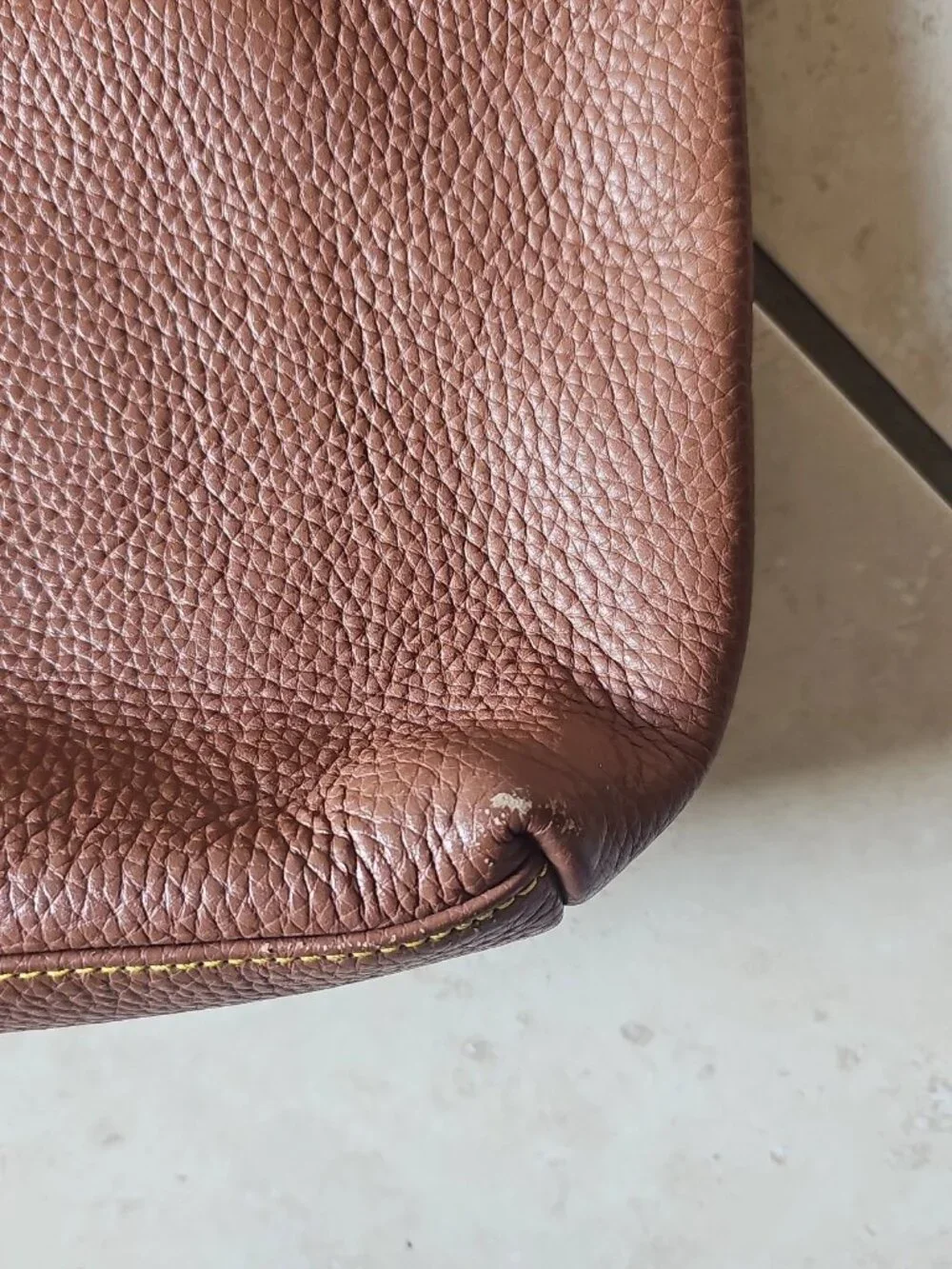 Dooney & Bourke Large Pebble Grain Leather Slouch Hobo Handbag